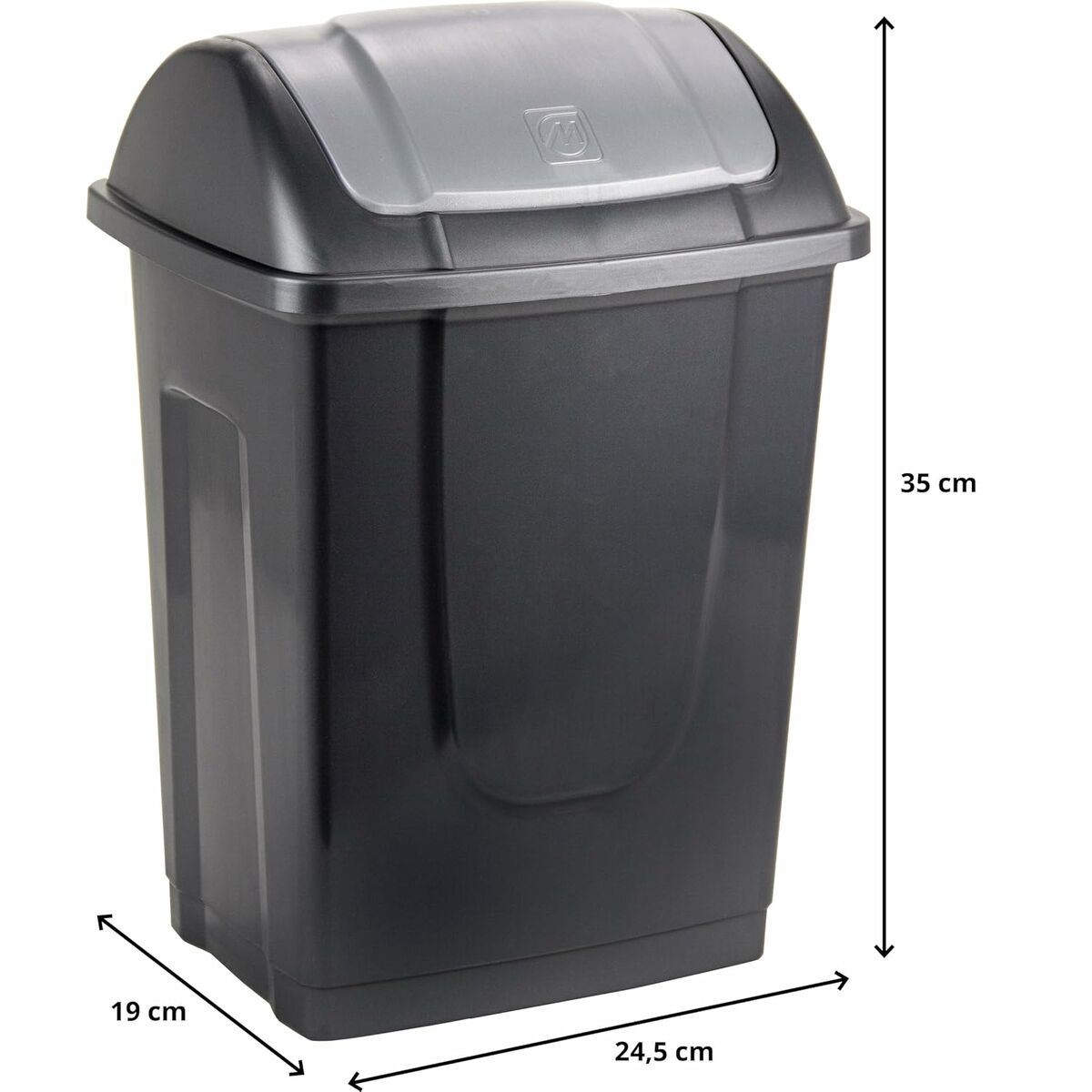 Cubo de basura Mondex Plástico reciclado 10 L Antracita