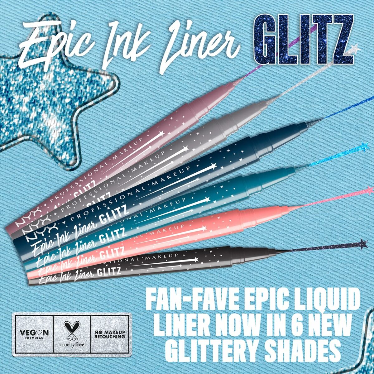 Set de Maquillaje NYX EPIC INK LINER GLITZ