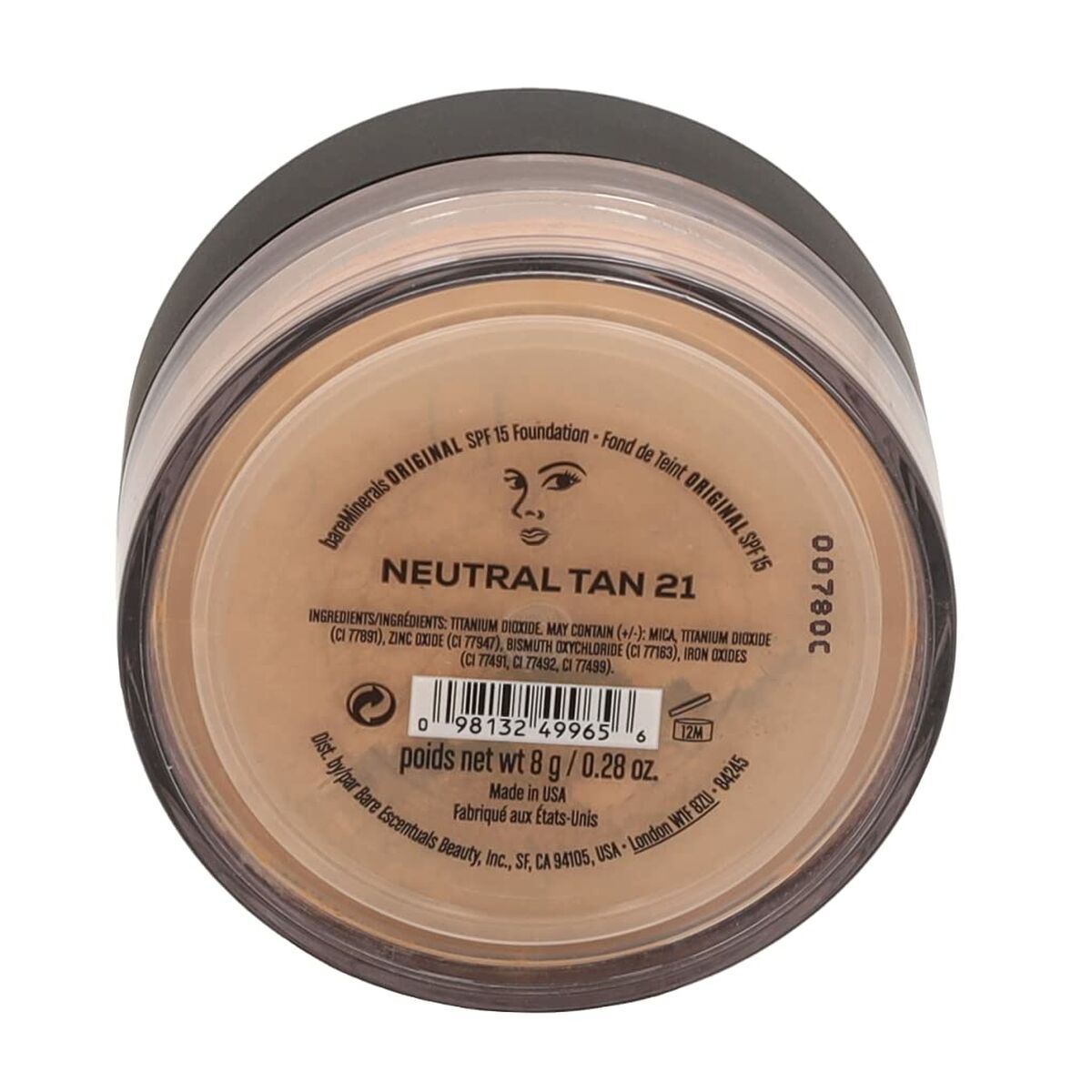 Corrector Facial bareMinerals Original Nº 21 Neutral tan Nº 21-Neutral Tan Spf 15 8 g