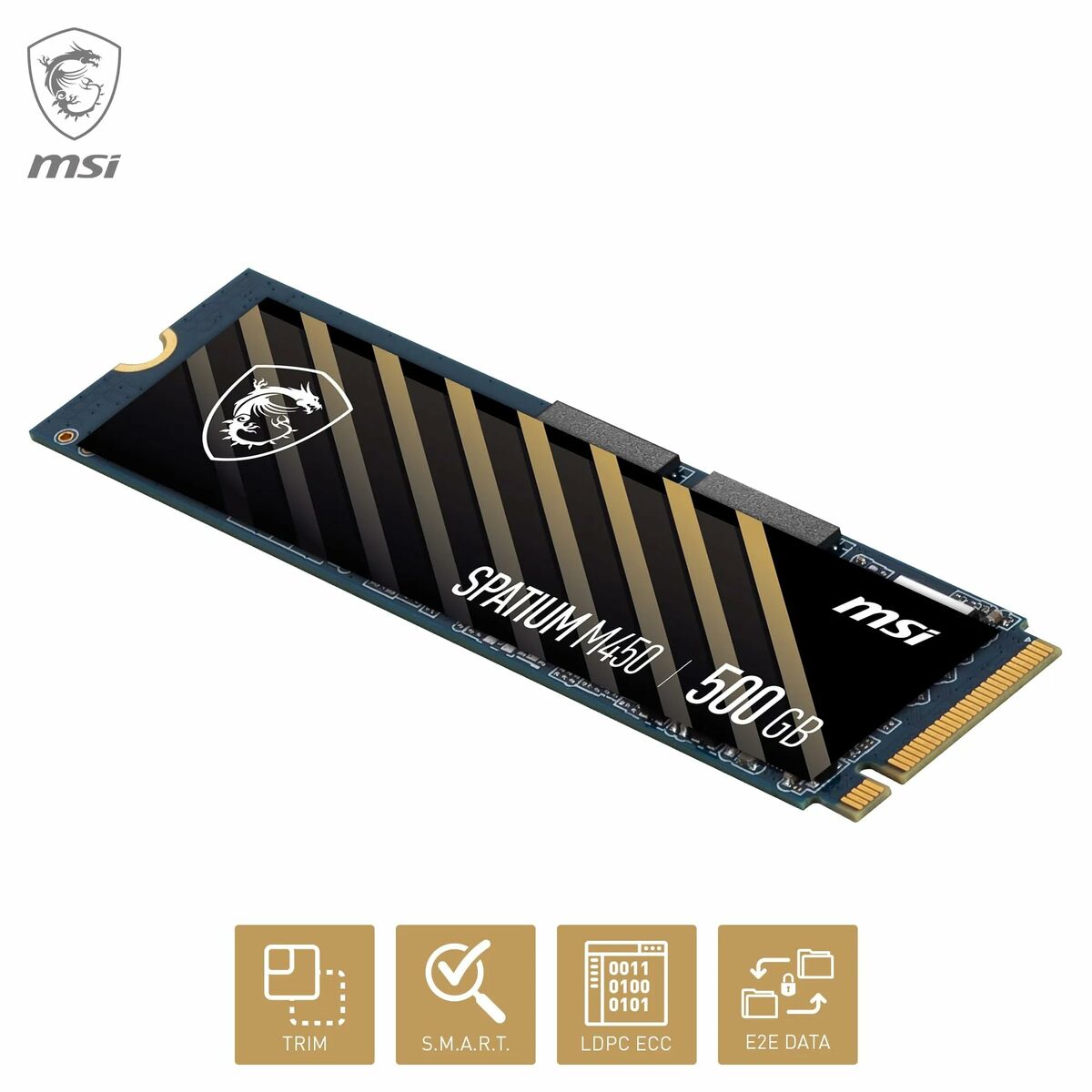 Disco Duro MSI SPATIUM M450 PCIe 4.0 NVMe M.2 500GB 500 GB SSD