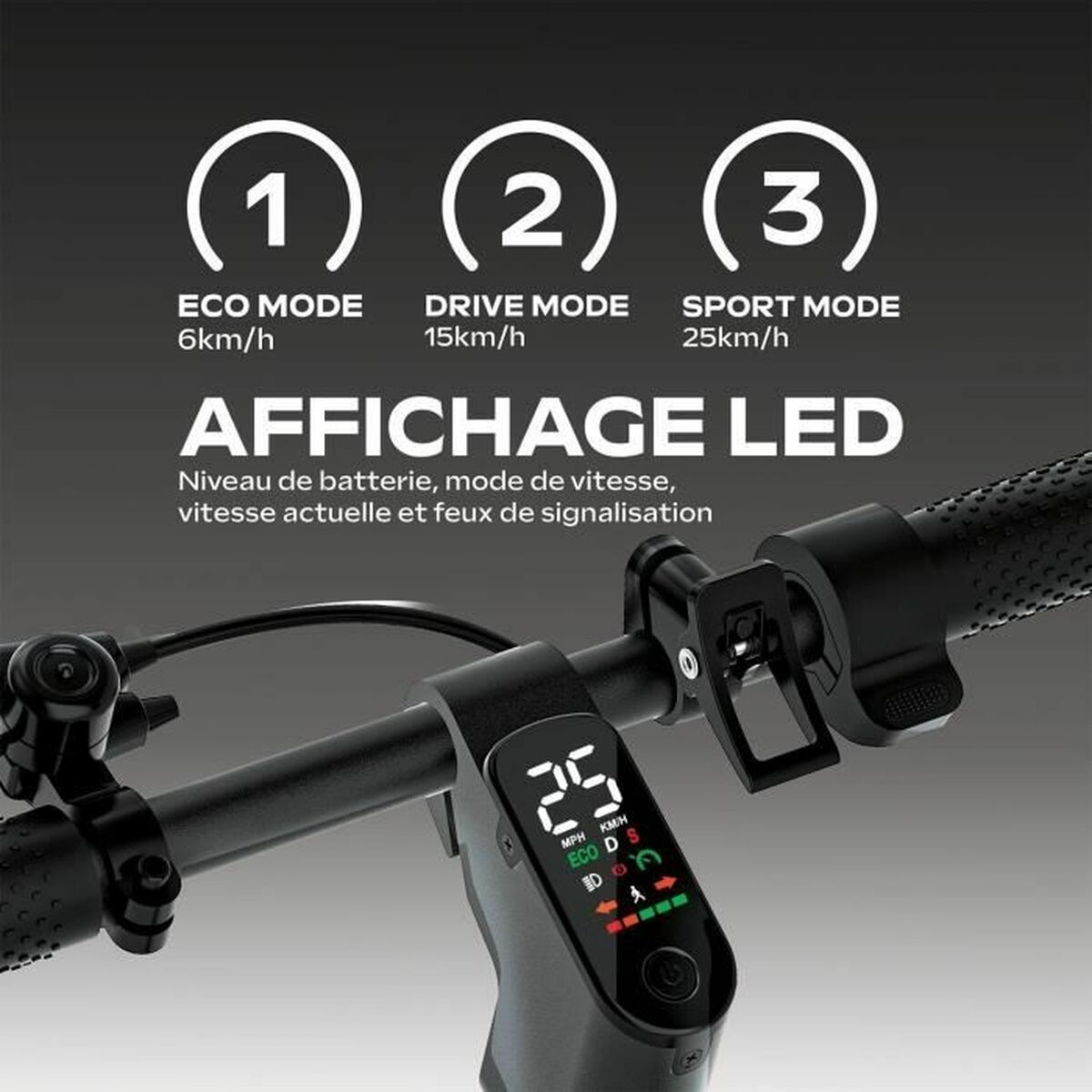 Patinete Eléctrico EZWAY Negro 450 W 25 km/h