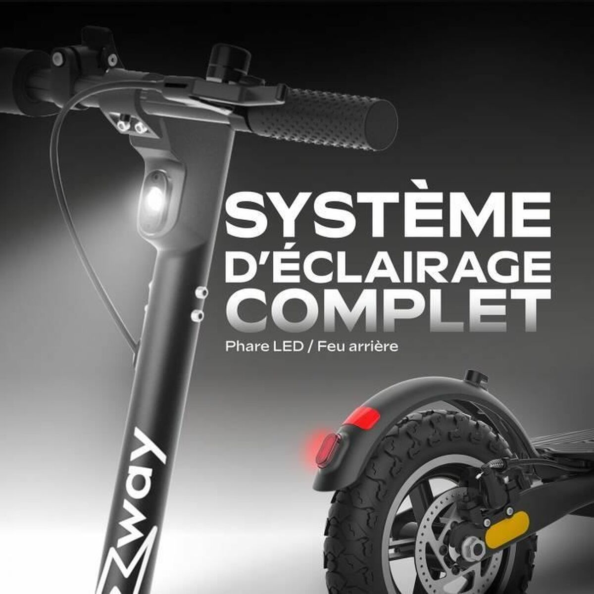 Patinete Eléctrico EZWAY Negro 450 W 25 km/h