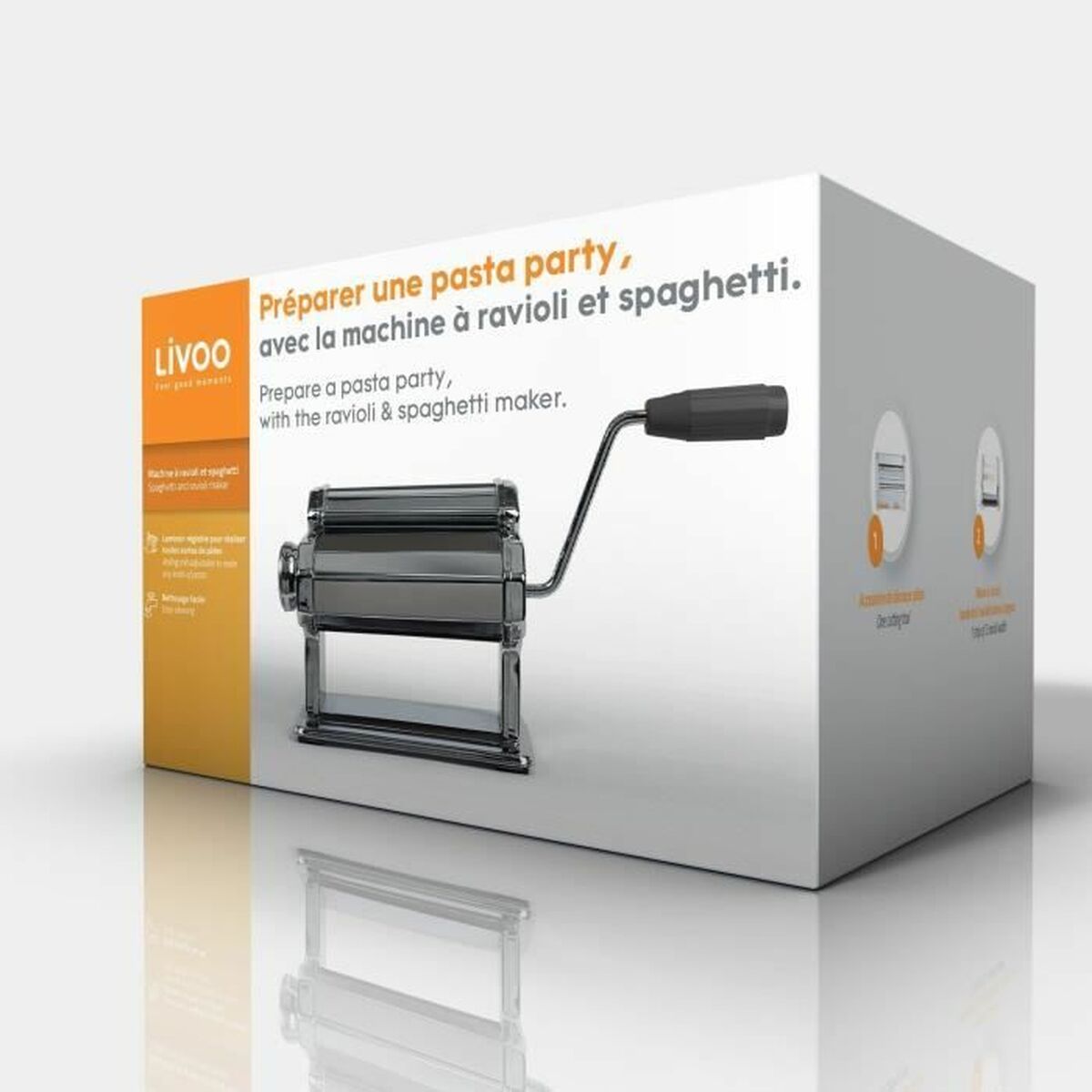 Máquina para hacer Pasta Livoo MEN41 Metal Acero Inoxidable