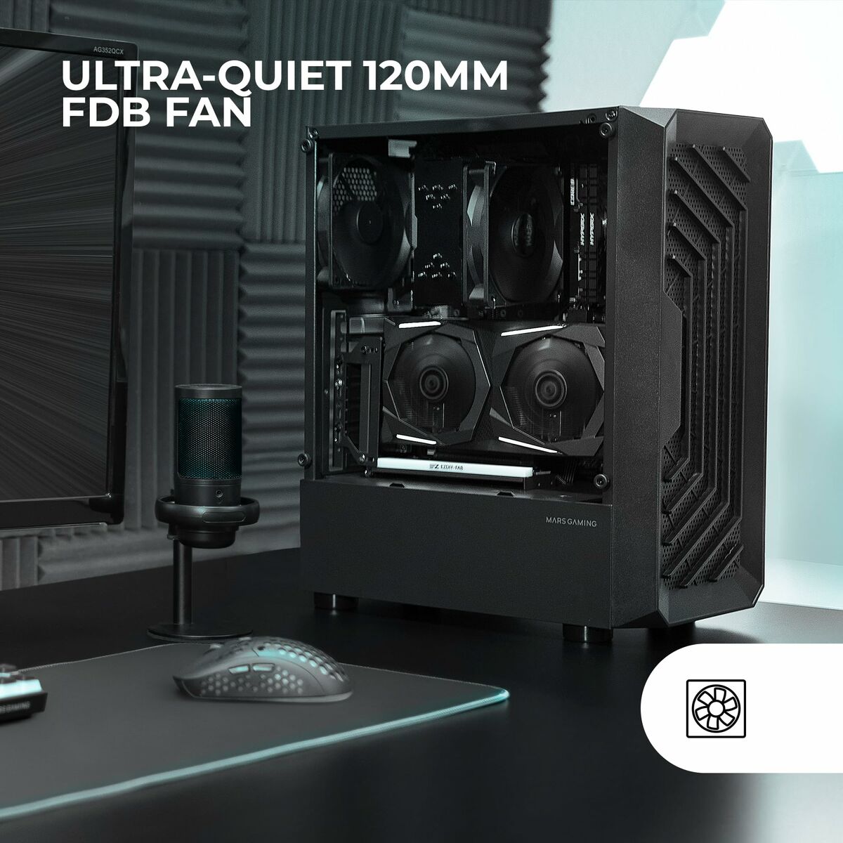 Caja Semitorre ATX Mars Gaming MC2000 Negro