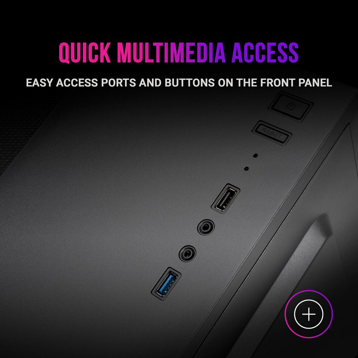 Caja Semitorre ATX Mars Gaming MC100 Negro