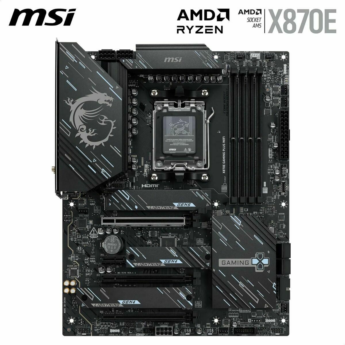 Placa Base MSI X870E GAMING PLUS WIFI AMD X870E AMD AM5