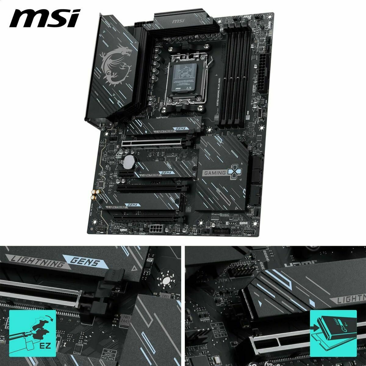 Placa Base MSI X870E GAMING PLUS WIFI AMD X870E AMD AM5