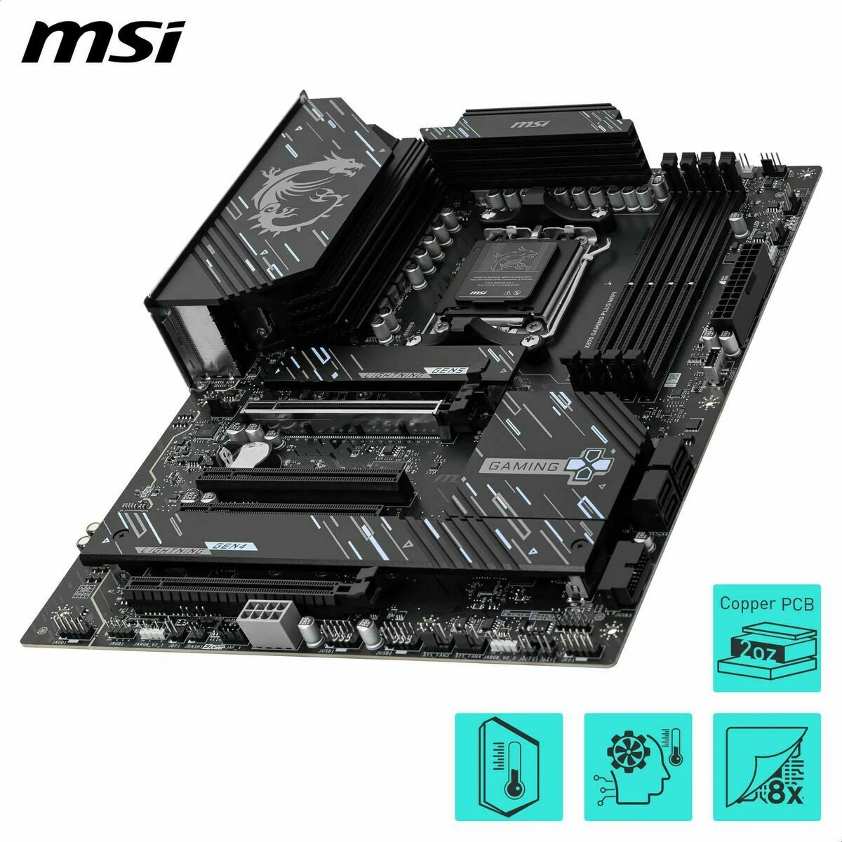 Placa Base MSI X870E GAMING PLUS WIFI AMD X870E AMD AM5