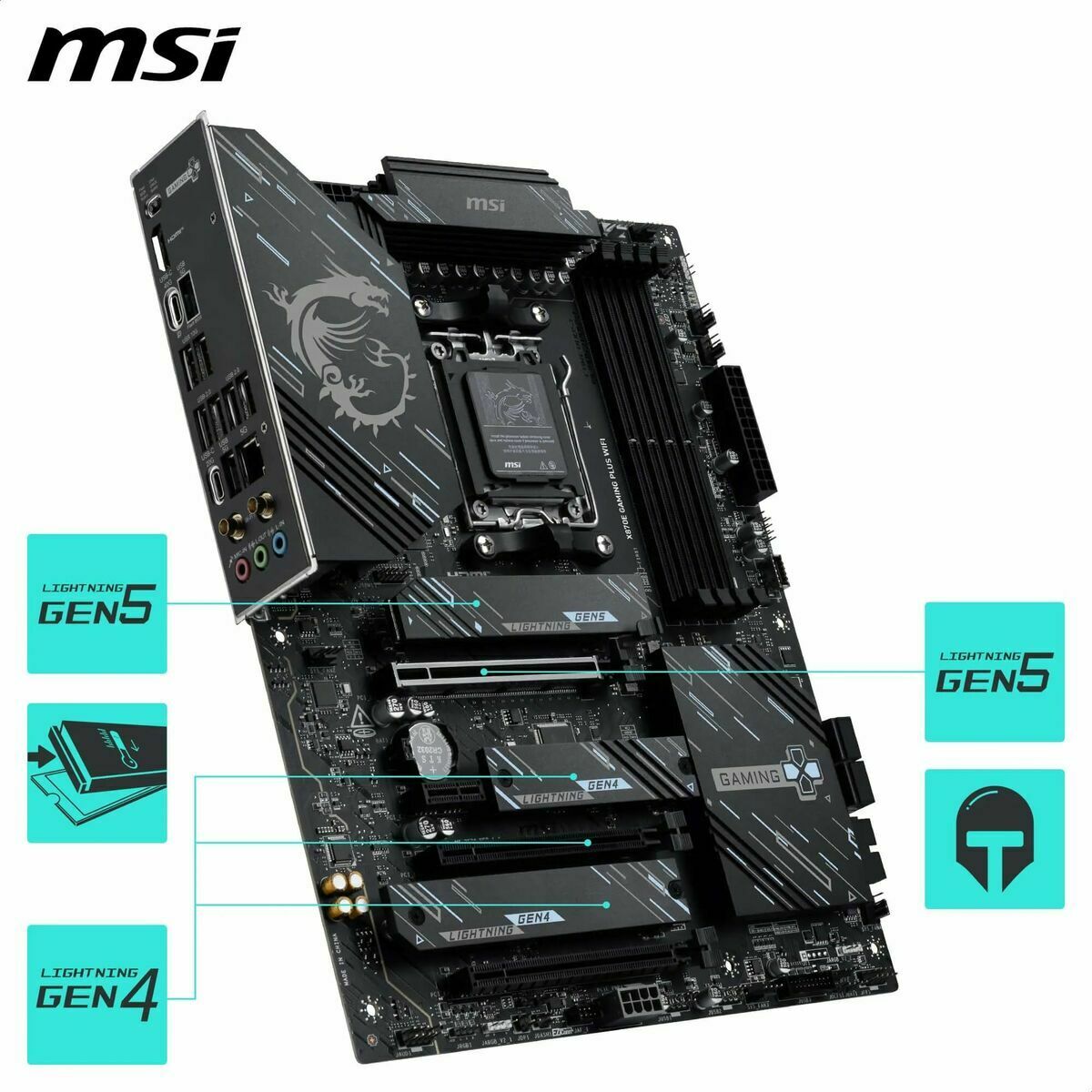 Placa Base MSI X870E GAMING PLUS WIFI AMD X870E AMD AM5