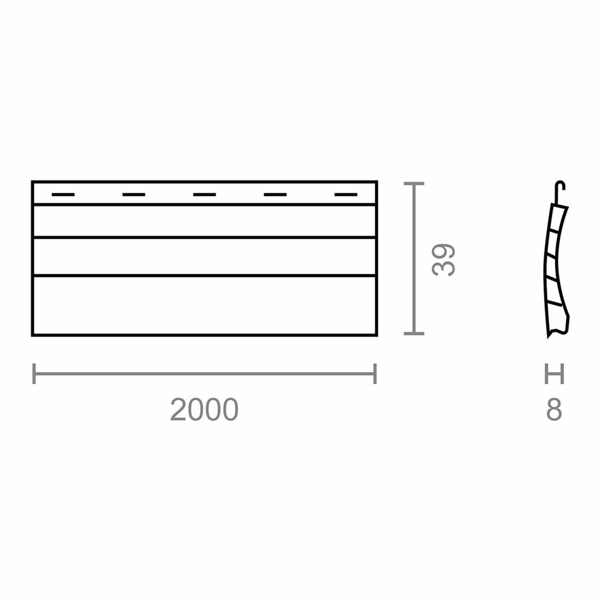 Lama para persiana Micel pr24 Marfil PVC