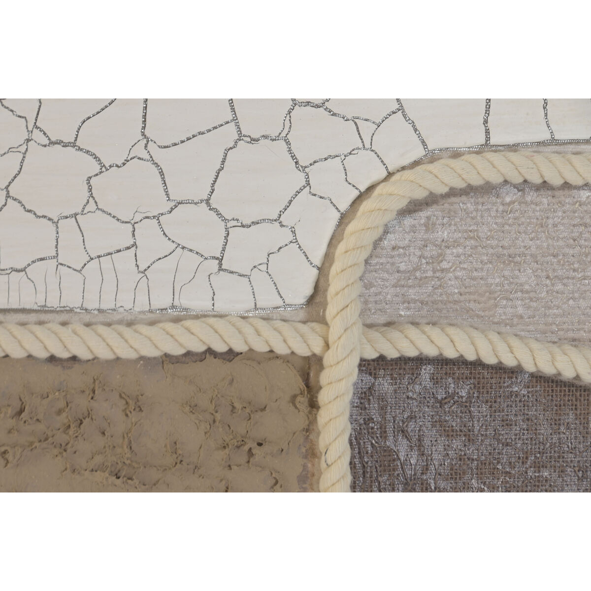 Lienzo Home ESPRIT Blanco Beige Abstracto Urbano (2 Unidades)