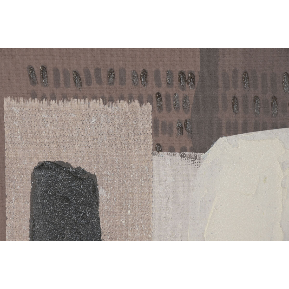 Lienzo Home ESPRIT Marrón Negro Abstracto Urbano 63 x 4 x 93 cm (2 Unidades)