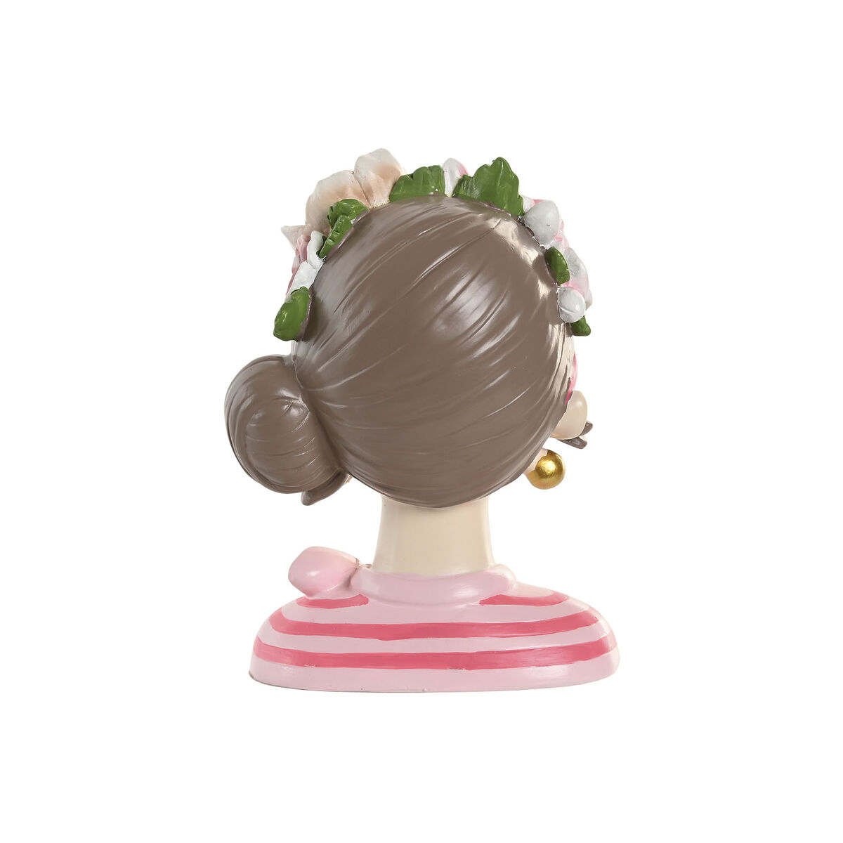 Figura Decorativa Home ESPRIT Azul Rosa Mujer 14 x 10 x 20 cm (2 Unidades)