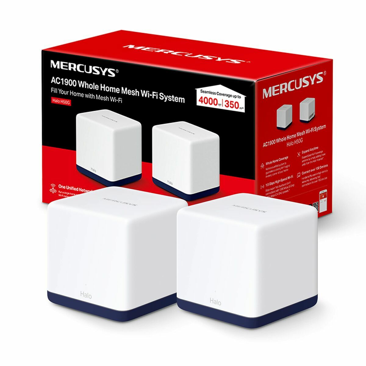 Punto de Acceso Mercusys Halo H50G(2-pack) Blanco 2 Unidades