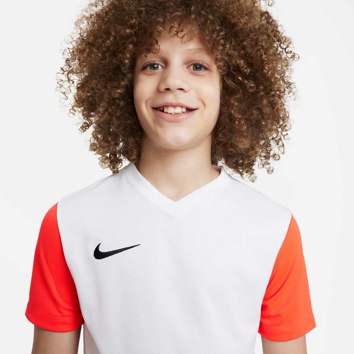 Camiseta de Manga Corta Infantil Nike TIEMPO PREMIER 2 TEE DH8389 101 Blanco (12 Años)