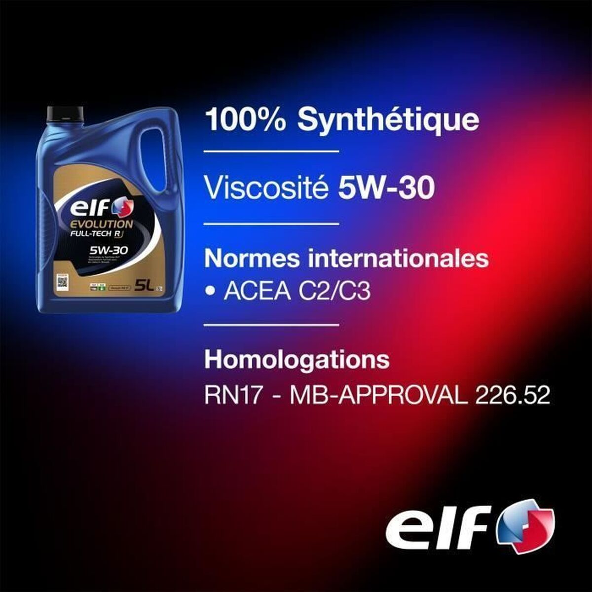 Aceite de Motor para Coche Elf Evolution FULL-TECH R 5 L 5W30