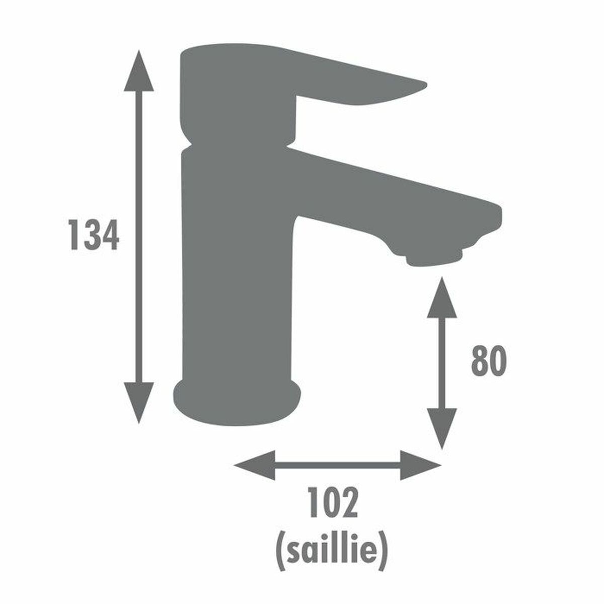 Grifo Monomando Edouard Rousseau MILK Grafito
