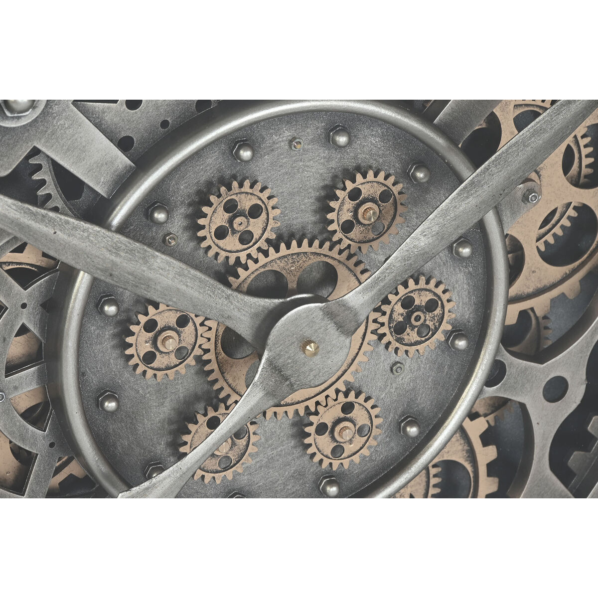 Reloj de Pared Home ESPRIT Plateado Cristal Hierro Vintage 100 X 10 X 100 CM