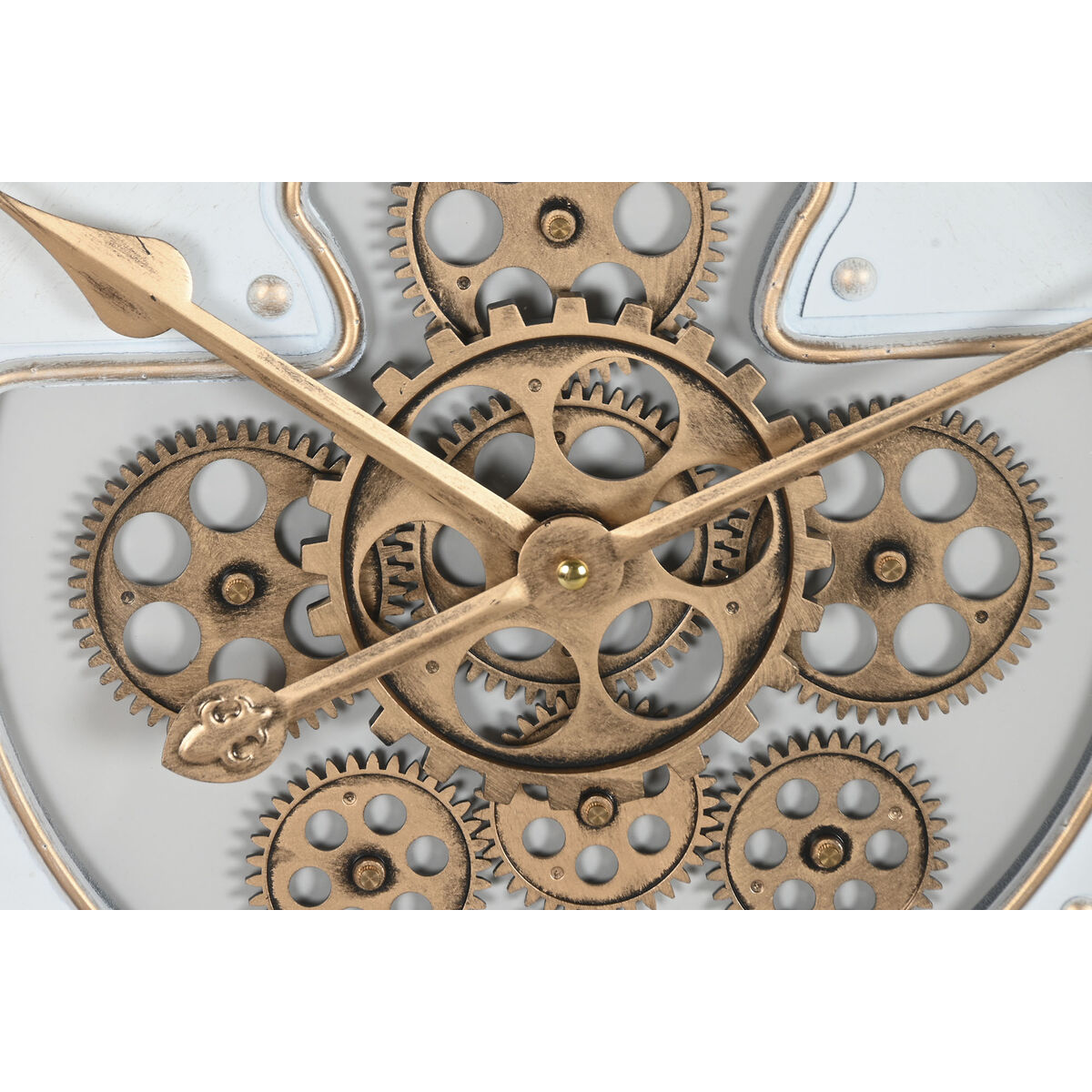 Reloj de Pared Home ESPRIT Blanco Metal Cristal Vintage 60,5 X 9,5 X 60,5 CM