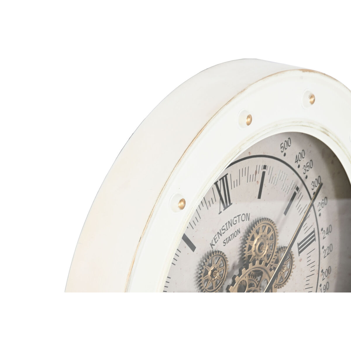 Reloj de Pared Home ESPRIT Blanco Metal Loft 60 x 9 x 60 cm
