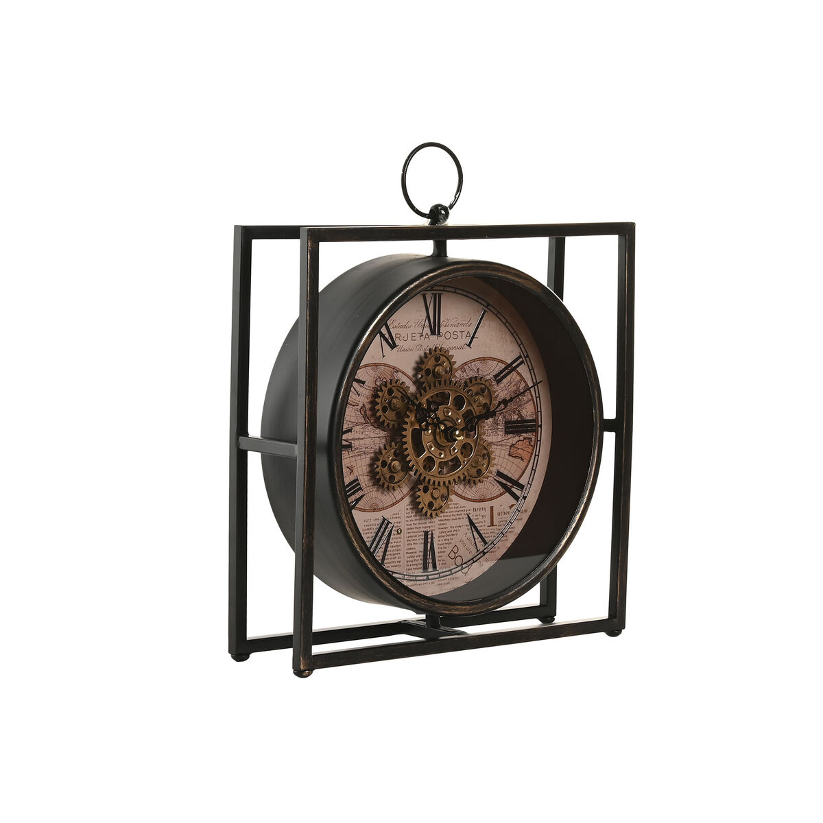 Reloj de Mesa Home ESPRIT Negro Dorado Vintage