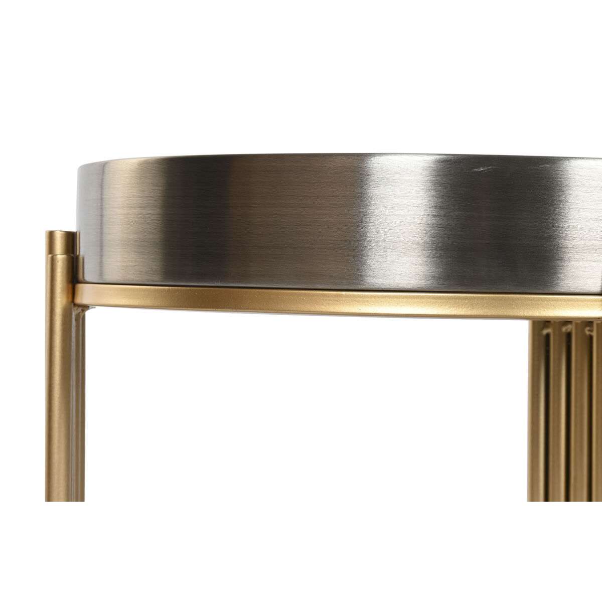 Mesa auxiliar Home ESPRIT Dorado Plateado 50 x 50 x 54 cm