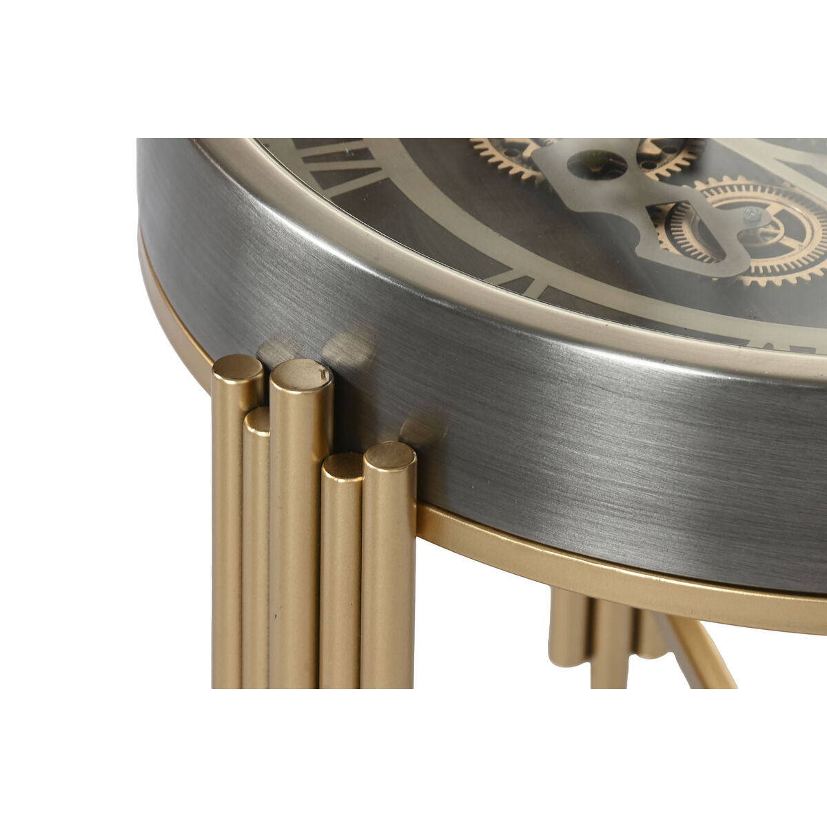 Mesa auxiliar Home ESPRIT Dorado Plateado 50 x 50 x 54 cm