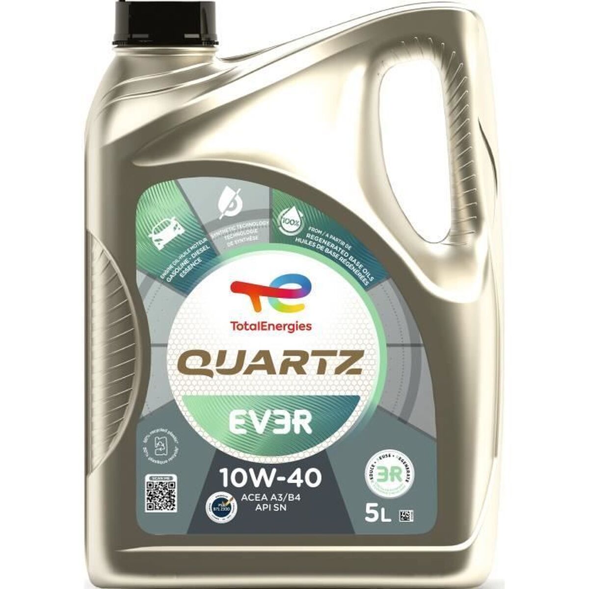 Aceite de Motor para Coche Totalenergies Quartz EV3R 10W40 5 L