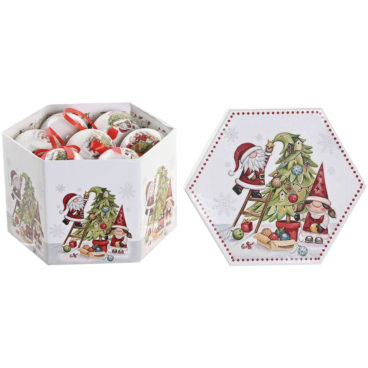 Bola de Navidad Home ESPRIT Multicolor PVC (14 Piezas)