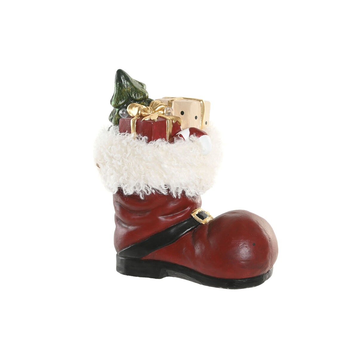 Adorno Navideño Home ESPRIT Blanco Rojo Verde Dorado Bota 29 X 16,5 X 33,5 CM
