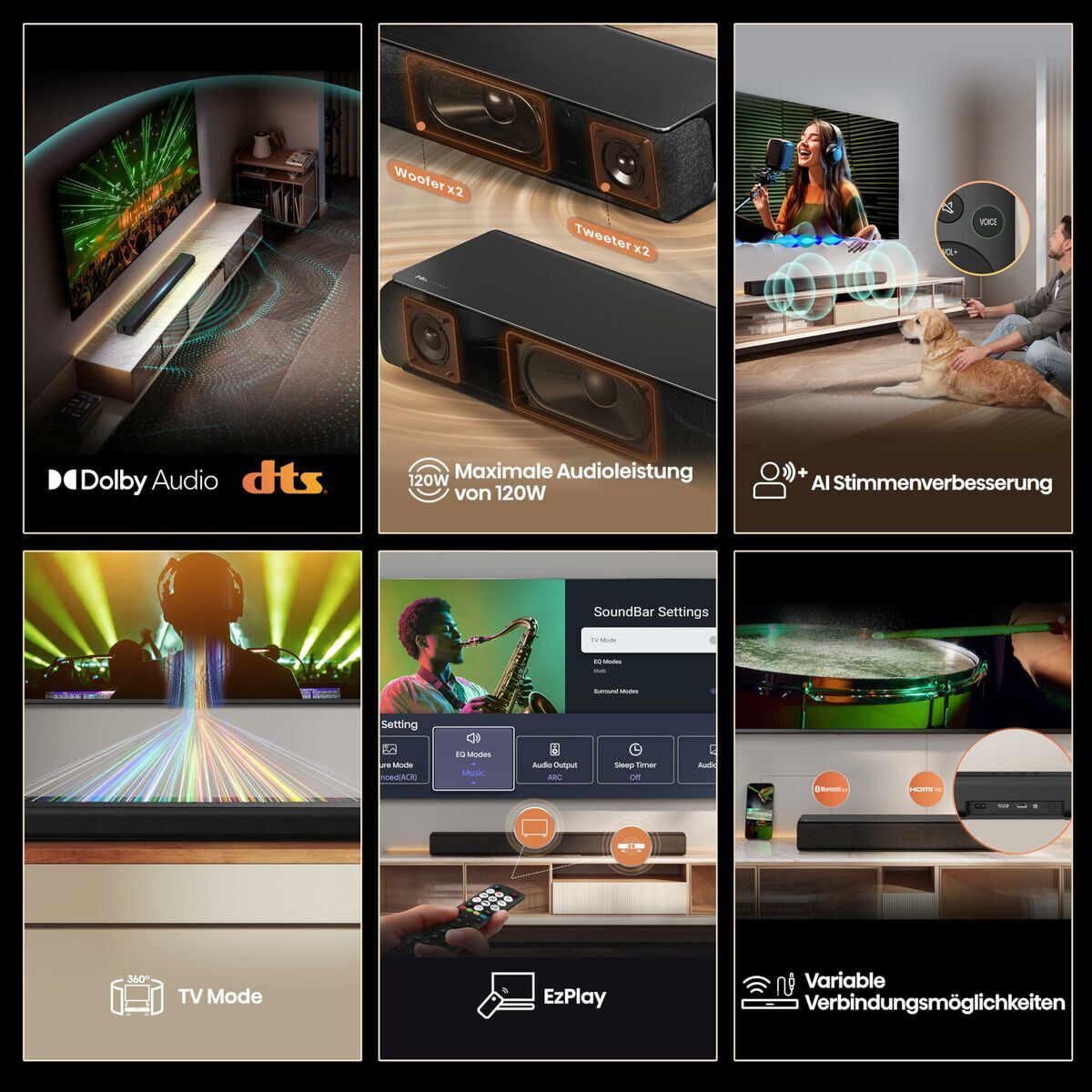 Barra de Sonido Hisense HS1000     120W Negro 120 W