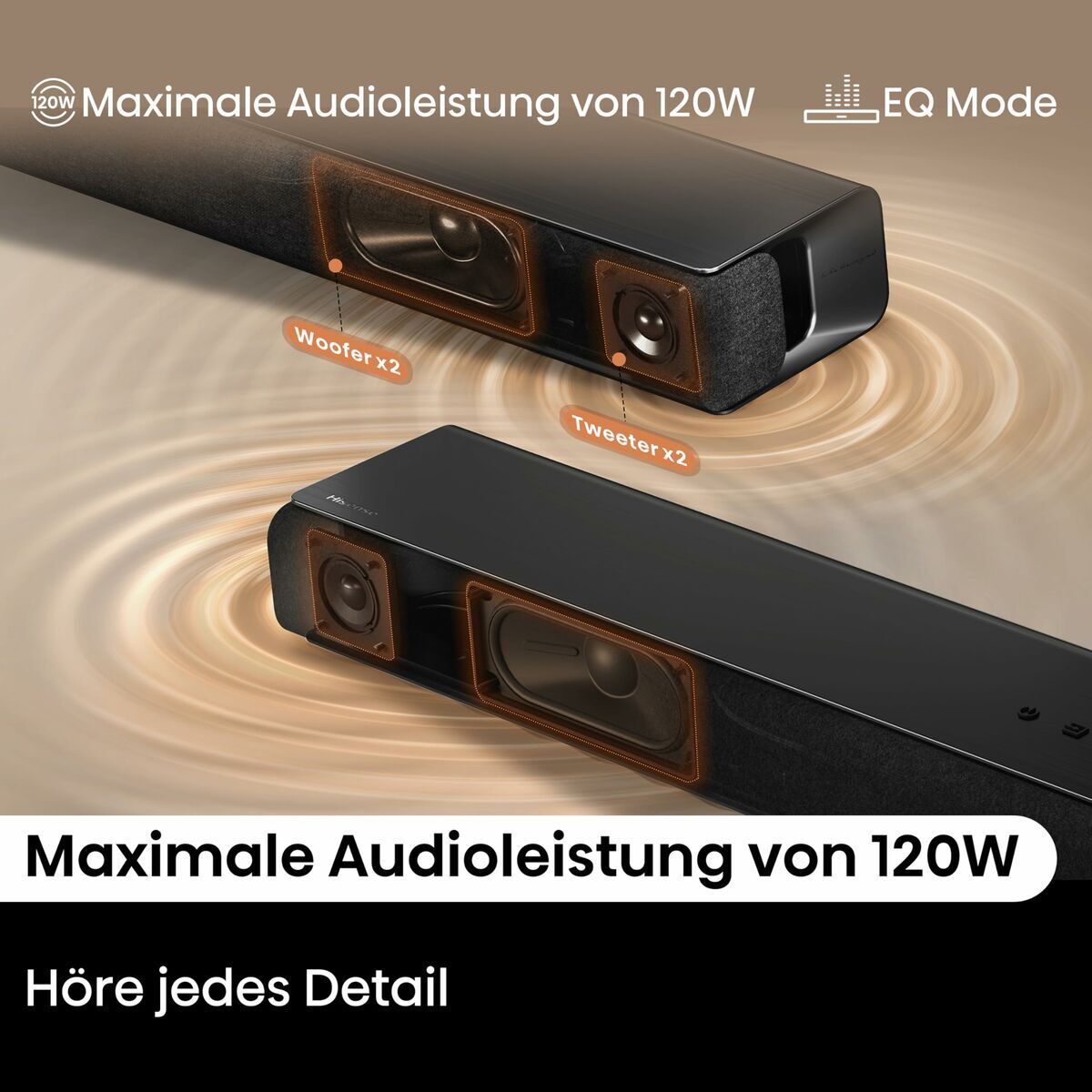 Barra de Sonido Hisense HS1000     120W Negro 120 W