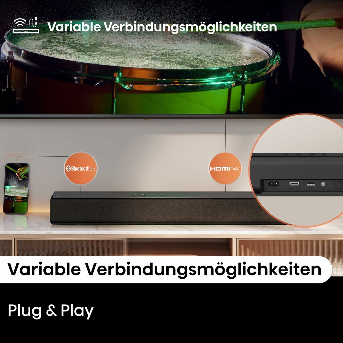 Barra de Sonido Hisense HS1000     120W Negro 120 W