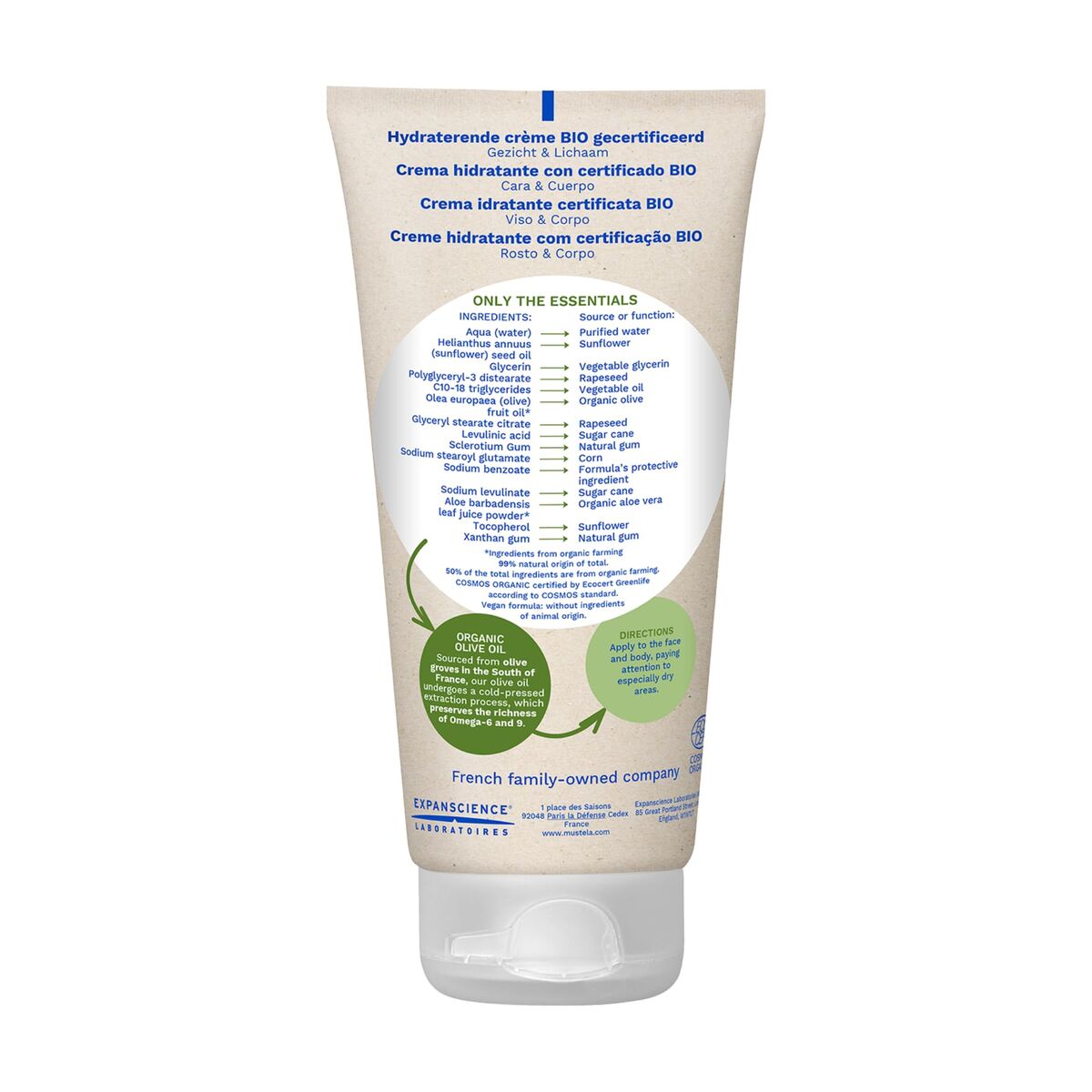 Crema Corporal Hidratante Mustela BIO MUSTELA