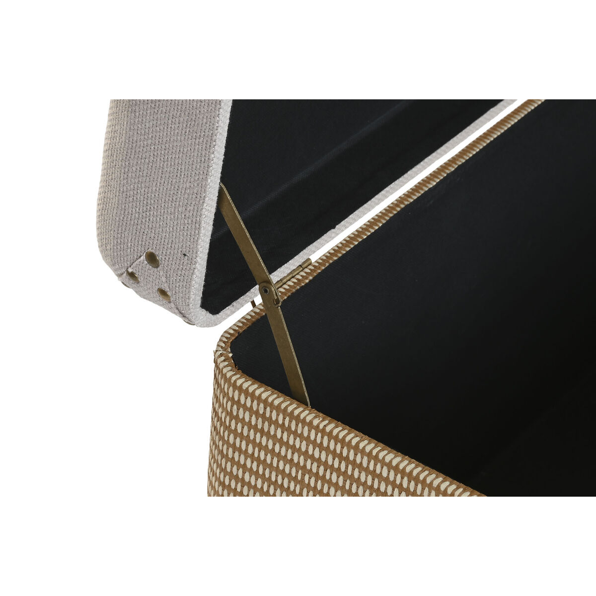 Juego de Baúles Home ESPRIT Beige Natural Poliéster Madera Tradicional 80 x 40 x 44 cm (3 Unidades)