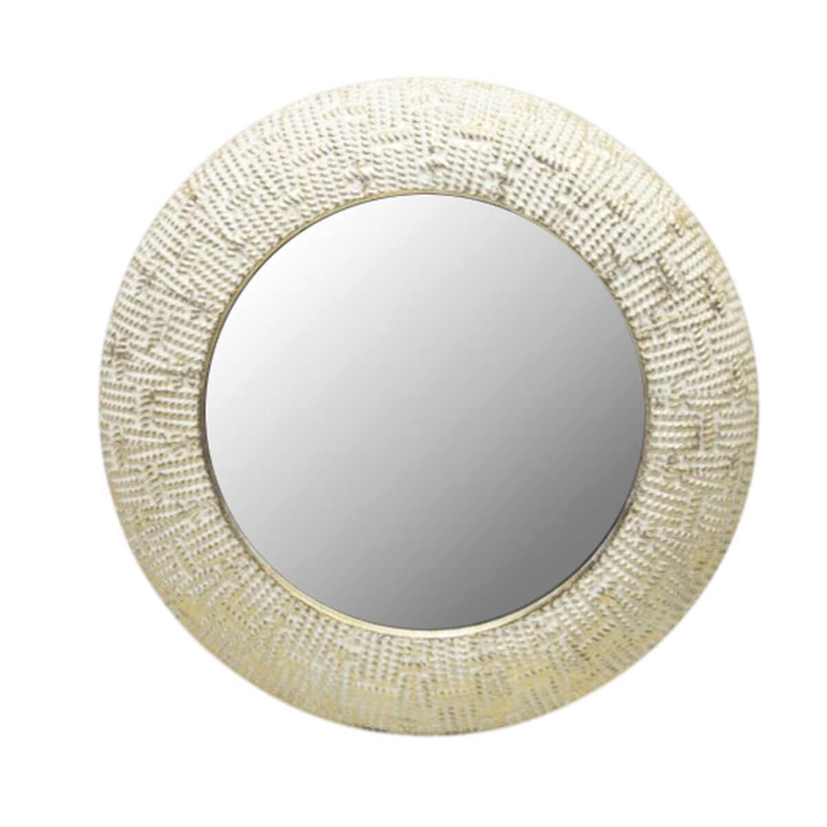 Espejo de pared Home ESPRIT Blanco Dorado Oriental 73 x 7 x 73 cm