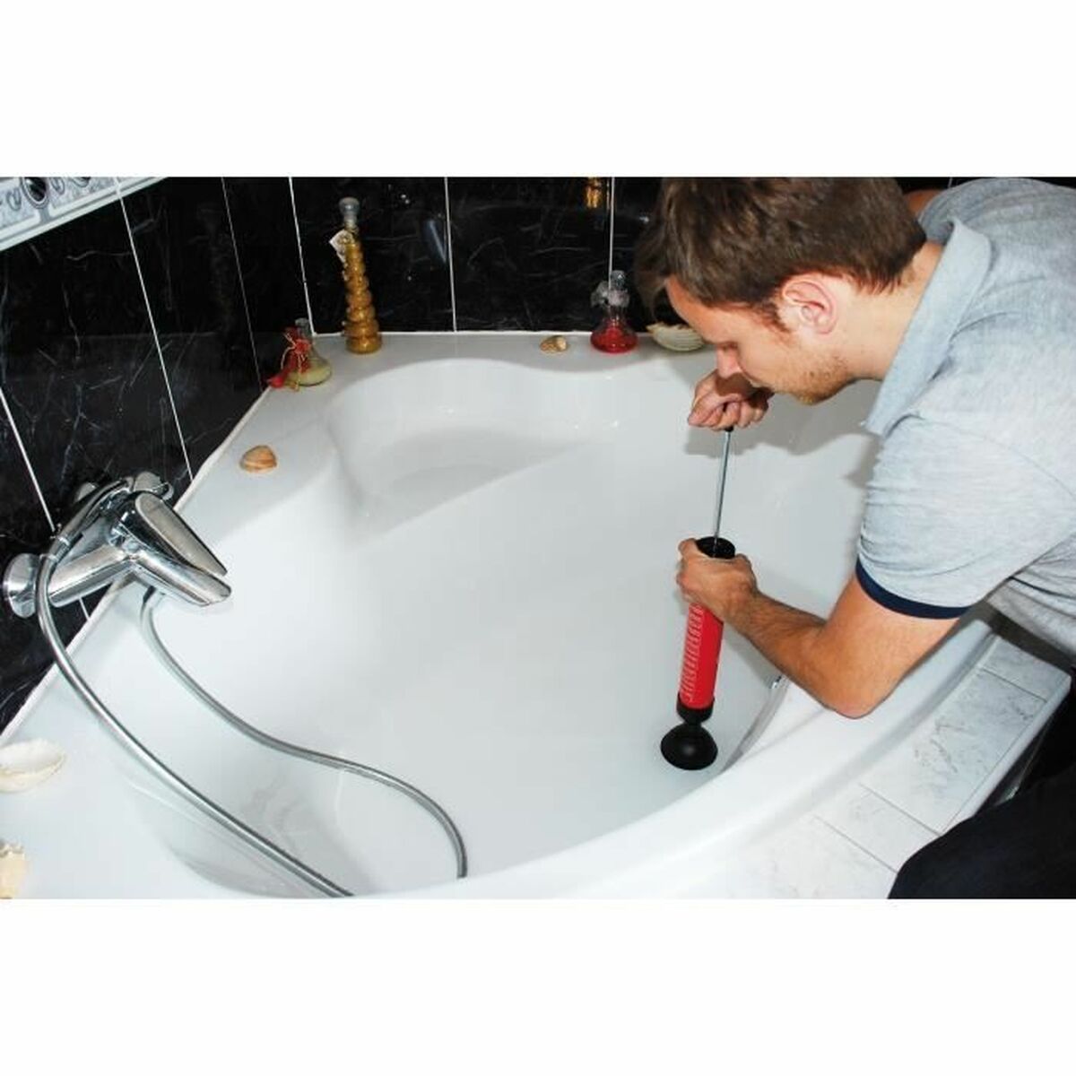 Desatascador Rothenberger ROPOMPE I Negro Rojo Plástico