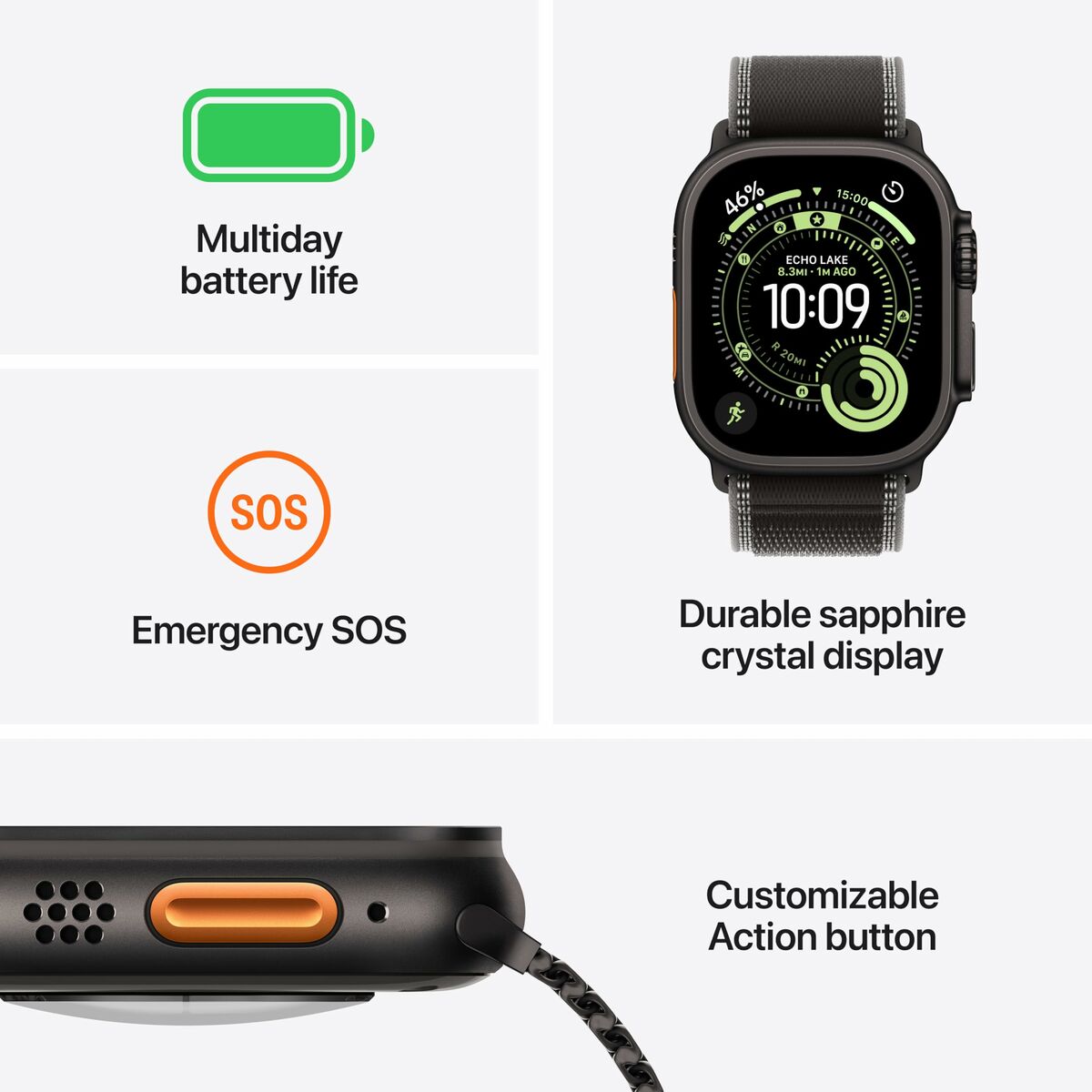Smartwatch Apple MF0V4QF/A Negro 49 mm
