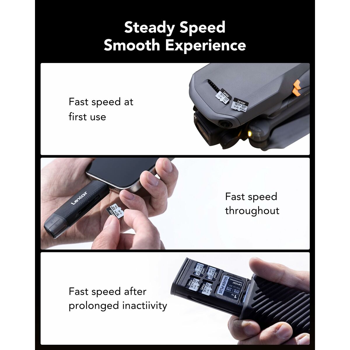 Tarjeta de Memoria Micro SD con Adaptador Lexar LMSSIPL001T-BNANG 1 TB