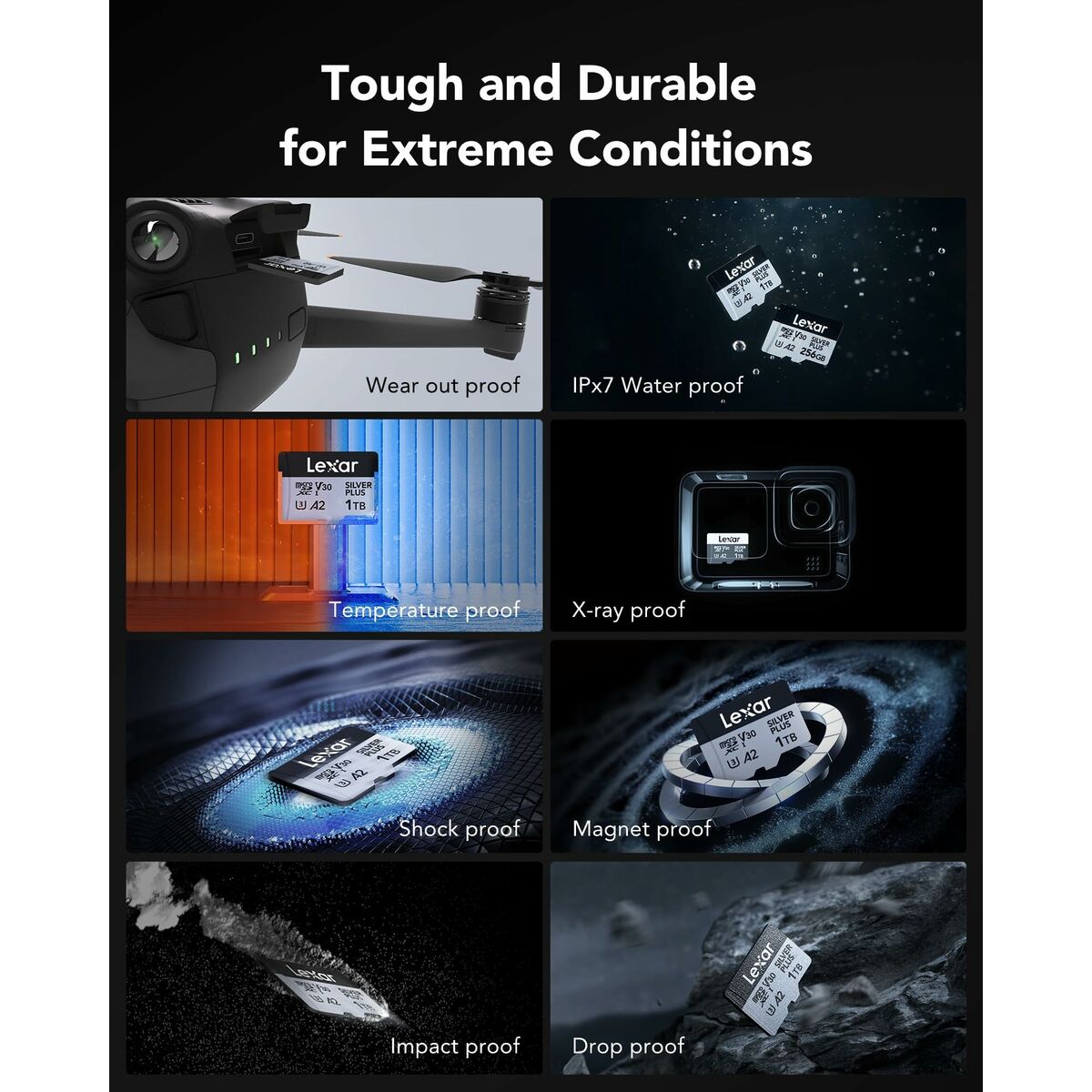 Tarjeta de Memoria Micro SD con Adaptador Lexar LMSSIPL001T-BNANG 1 TB