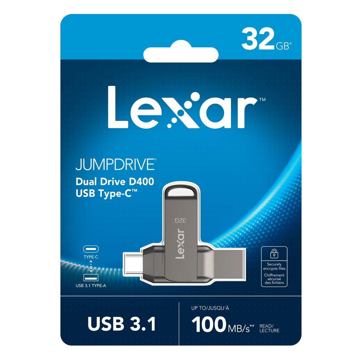 Memoria USB Lexar LJDD400032G-BNQNG Gris 32 GB