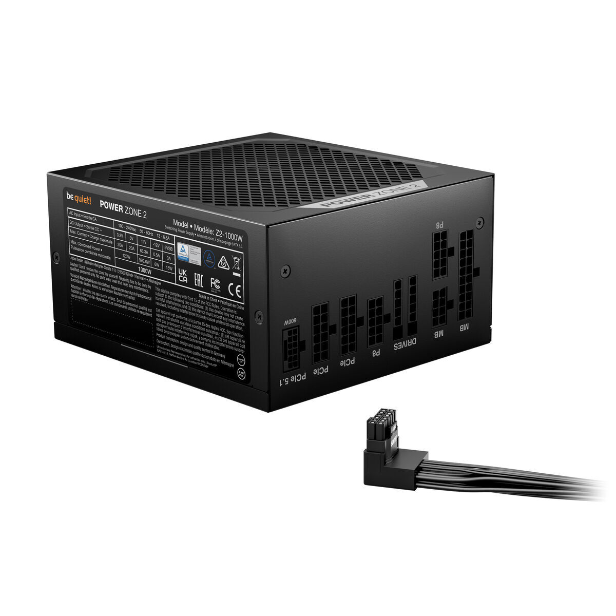 Fuente de Alimentación Be Quiet! BP008EU ATX 1000 W 6 W 80 PLUS Platinum