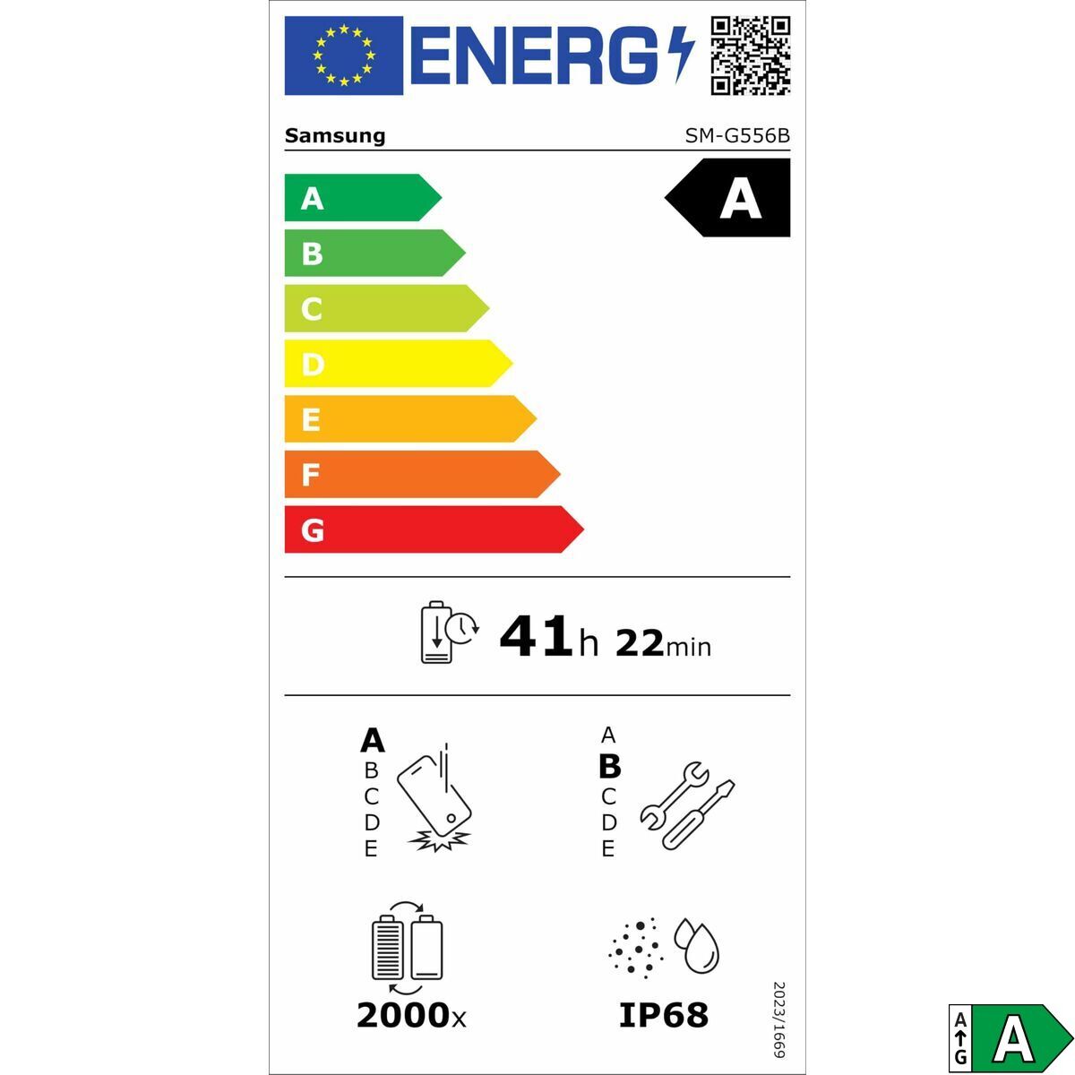 Smartphone Samsung SM-G556BZKDEUE Octa Core 6 GB RAM 128 GB Negro 6,6"