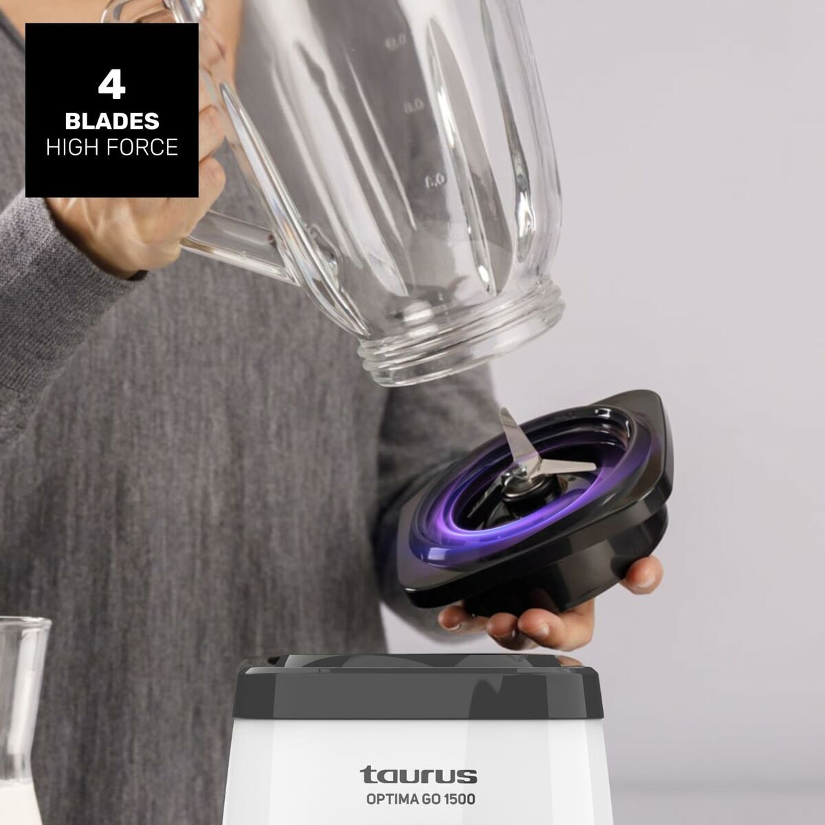 Batidora de Vaso Taurus 912471000 Blanco Negro 1500 W 1,5 L