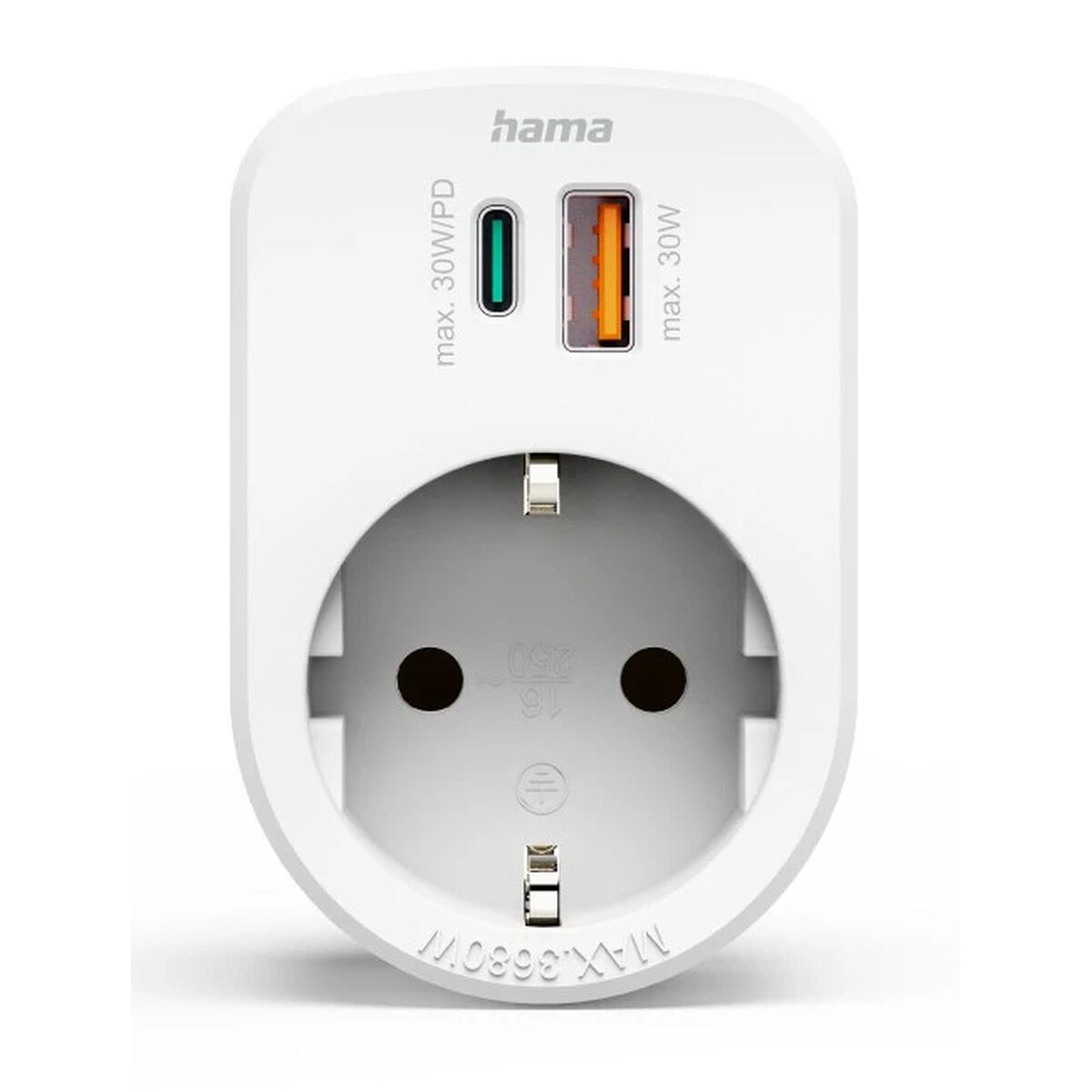 Clavija de enchufe Hama 00223343 Blanco 230 V
