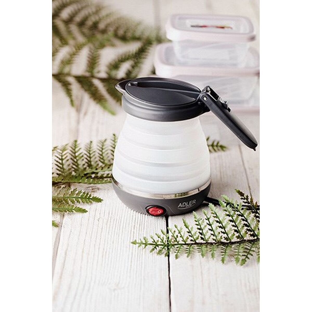 Hervidor Adler AD 1279 Blanco Gris