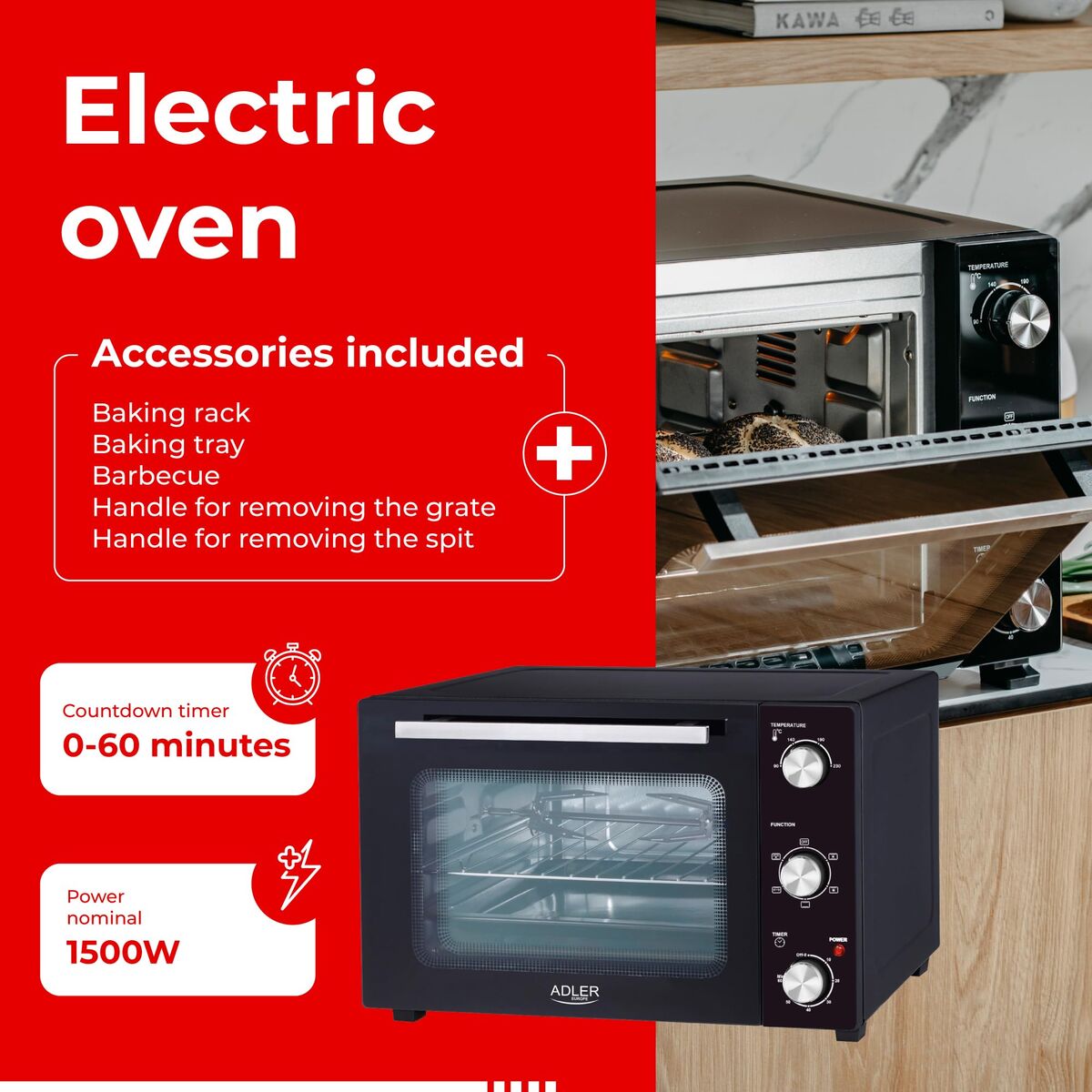 Hornillo Adler AD 6026 2000 W