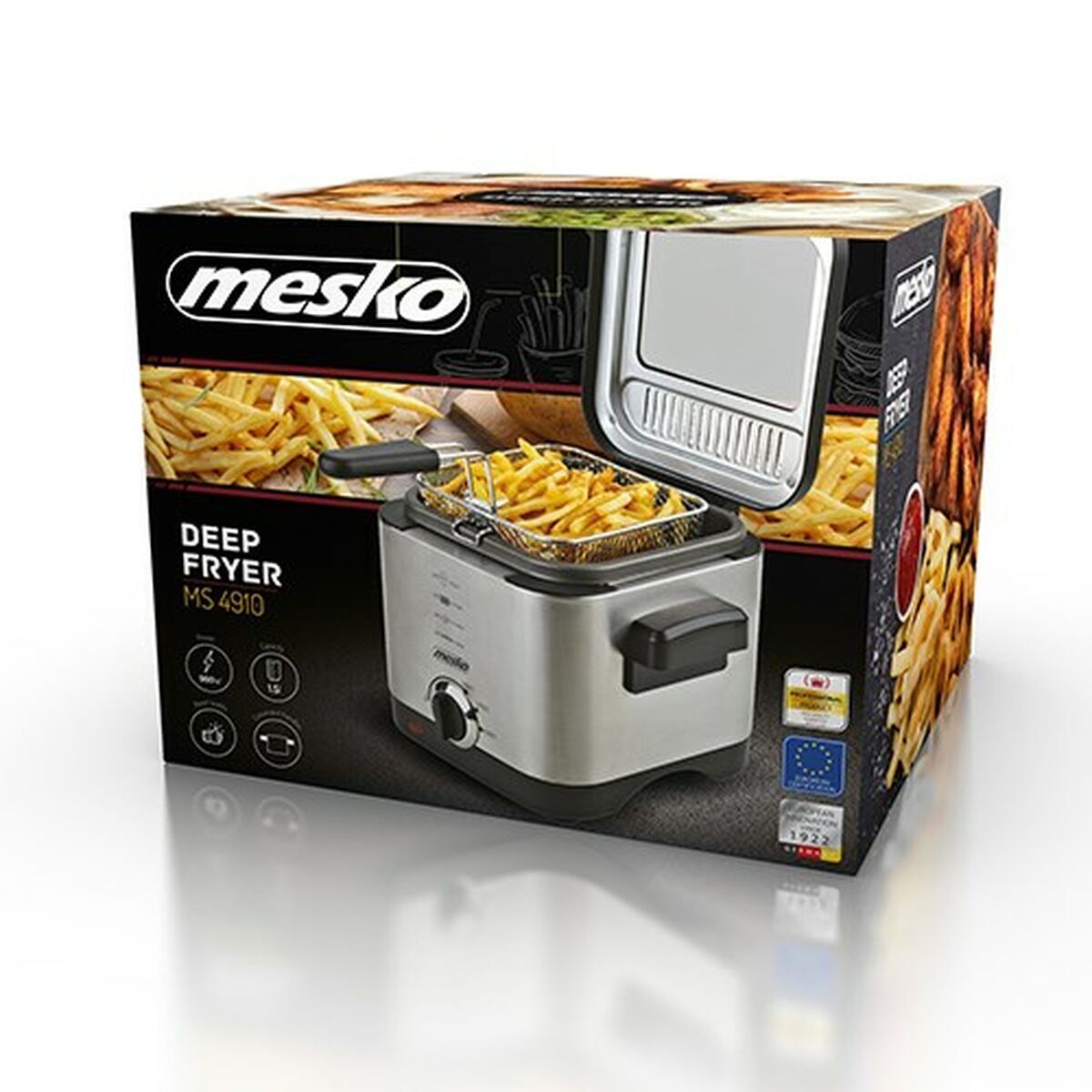 Freidora Mesko MS 4910 Plateado 900 W 1,5 L