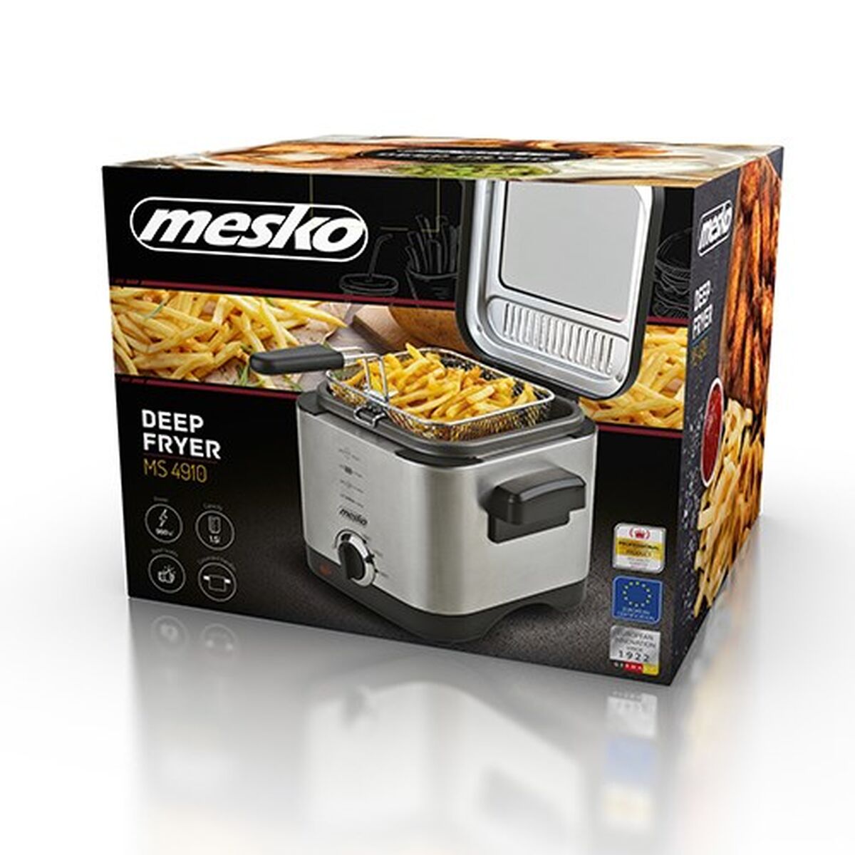Freidora Mesko MS 4910 Plateado 900 W 1,5 L