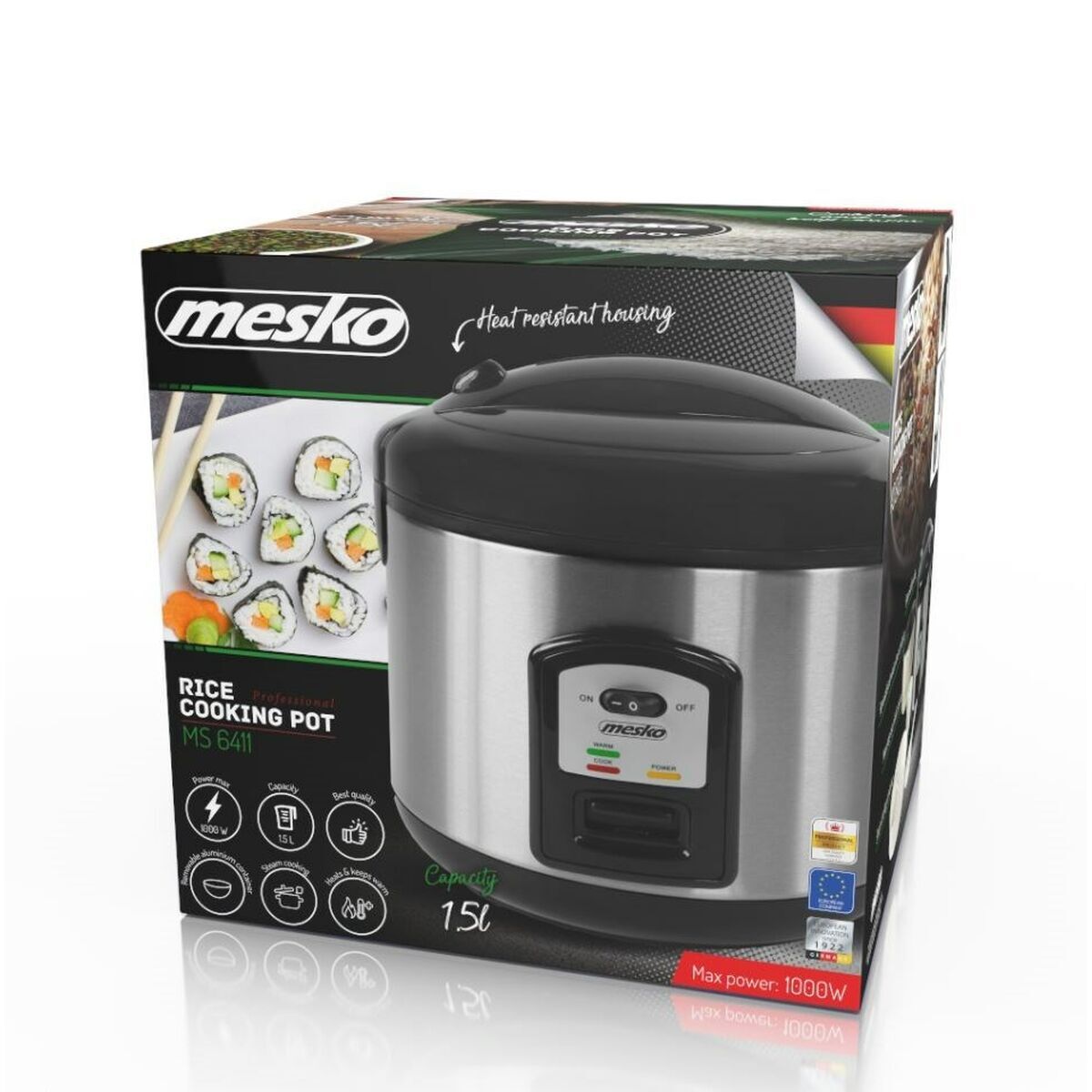 Arrocera Mesko MS 6411 Gris 1000 W 1,5 L